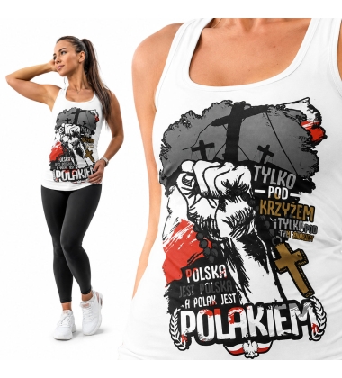 Damski tank-top TYLKO POD KRZYŻEM